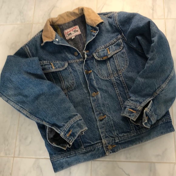 Lee Other - Lee Stormrider vintage lined blue jean jacket.